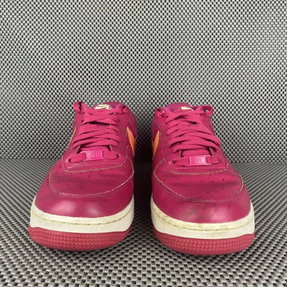 Nike Air Force 1 Low LV8 World Tour Fireberry Sneakers Mens 10 Pink Lace Up